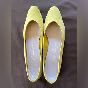 Salvatore Ferragamo Yellow Flats